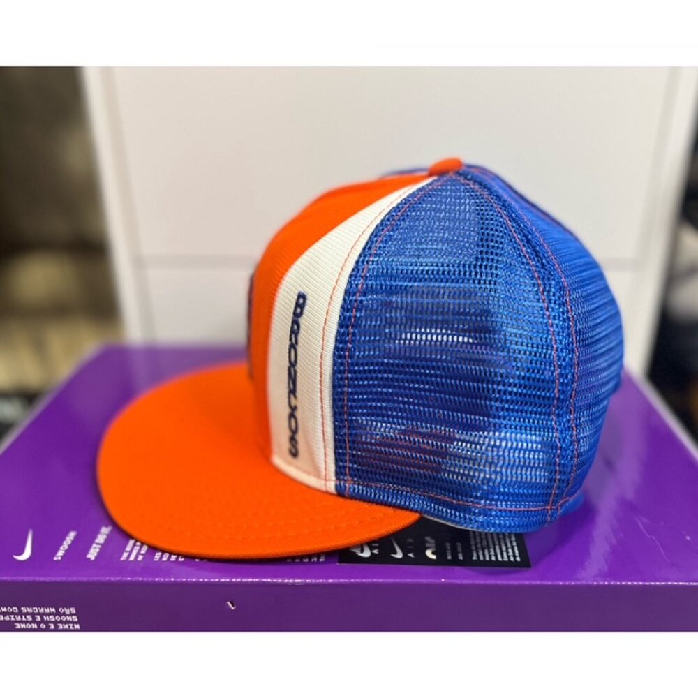 Denver Broncos Vintage AJD Lucky Stripe Orange Blue Snapback Cap Hat OSFM VTG - Picture 6 of 10